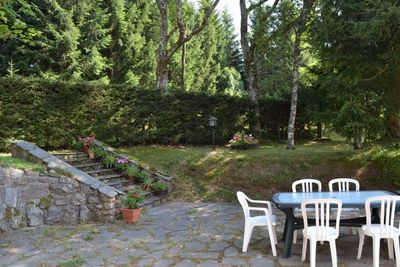 Ferme en pierre. Vue sur les SUCS. Mazet St Voy